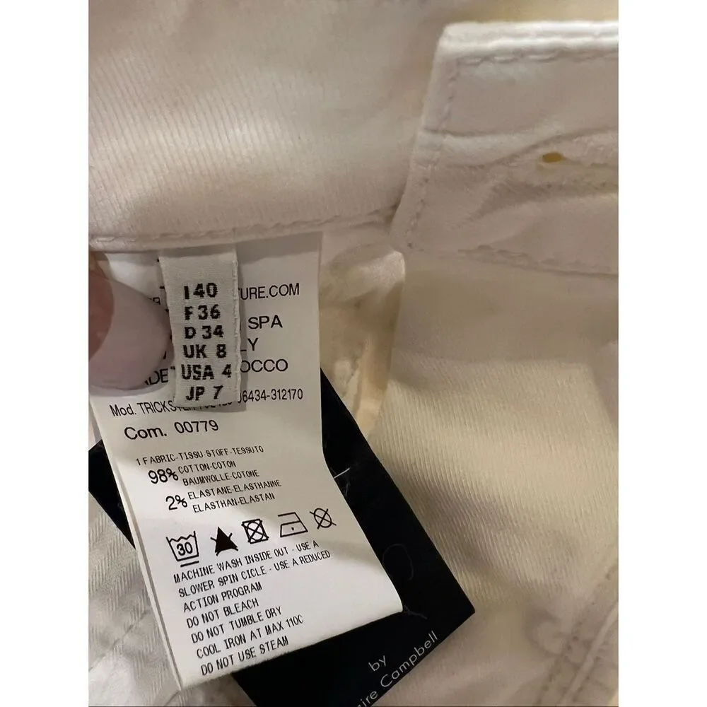 High Use By Claire Campbell Women's Tapered Trickster Pants Cream Size 4 NWT